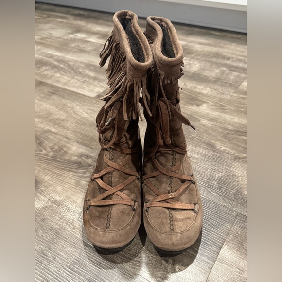 Moon Boot Icon TECNICA "THE ORIGINAL MOON BOOT"*SZ: 8/EURO 39*WOMAN'S*BROWN - Picture 1 of 8